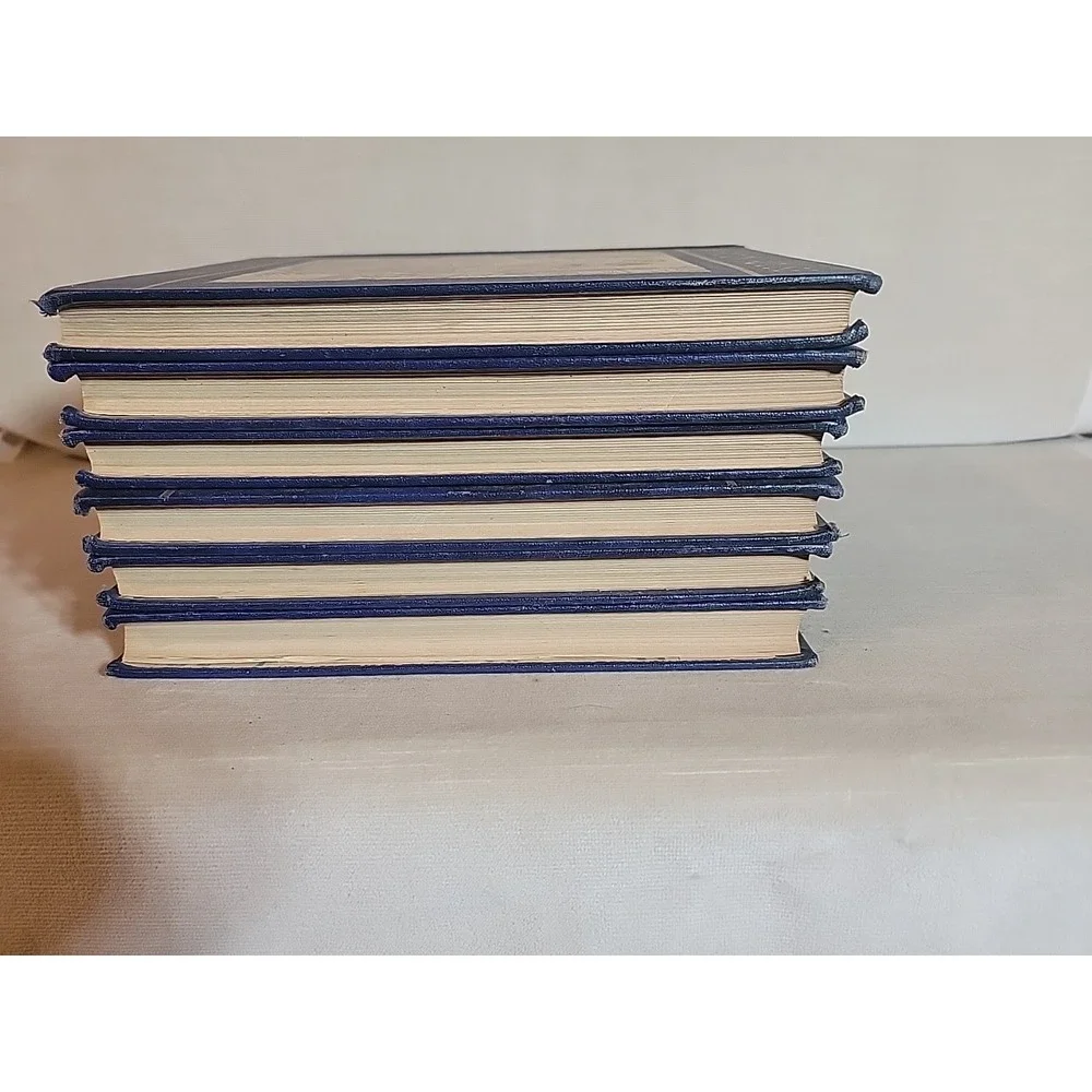 Olive Beaupre Miller My Book House Hardcover Set of 6 Blue Faux Leather Good